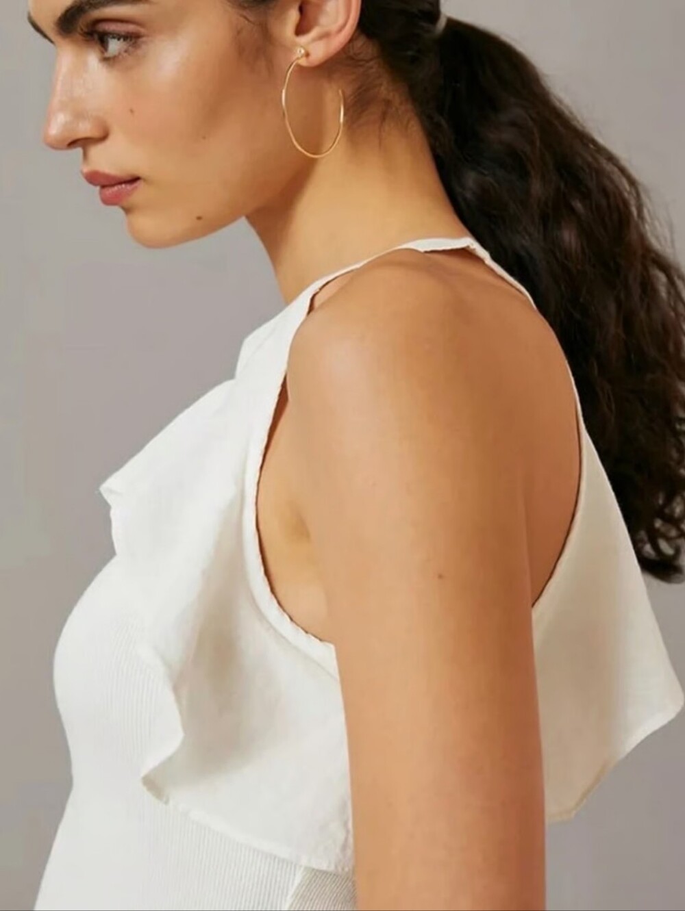 Anthropologie | Ruffled Rib Halter Tank - Picture 3 of 9
